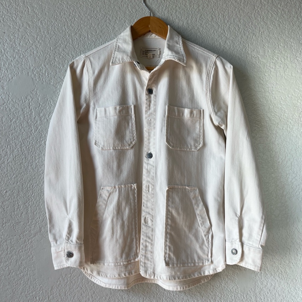 Current/Elliott The Mechanic Chore Jacket in Sugar Cream - Size 1